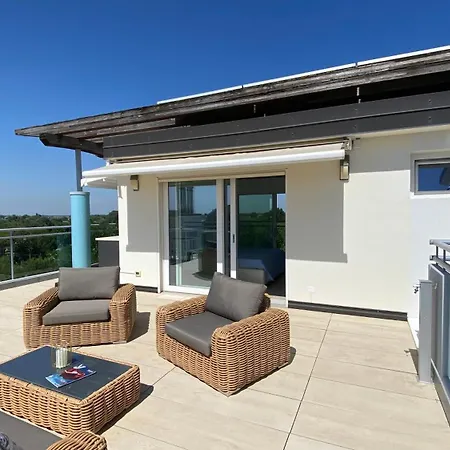 Rooftop Onda Blu Vista Mare - Aria - A 150 Mt Dalla Apartment *